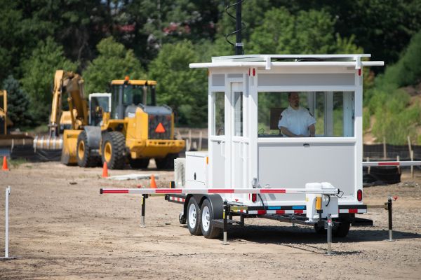 CheckPoint Mobile Guard Station at Construction Site