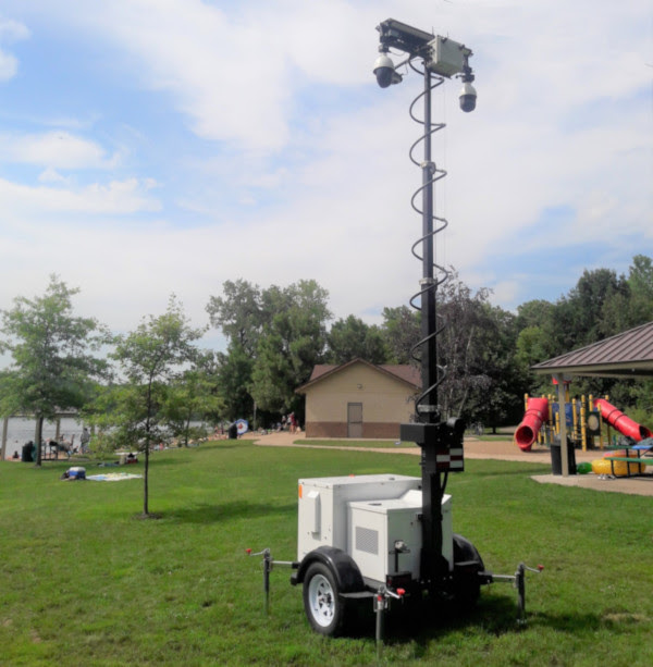 Mobile Pro Systems Surveillance Trailer Beach Park