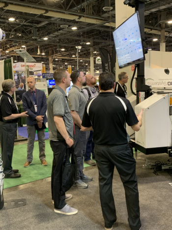 The online display of Mobile Pro’s MP Status & Control platform was a popular attraction.