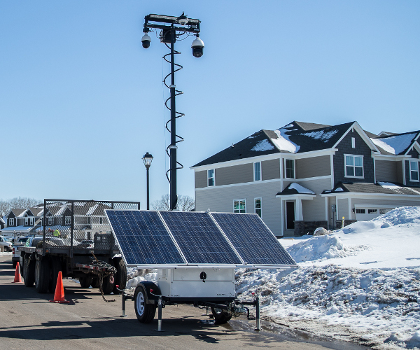 Falcon 3100 Camera Trailer Winter Construction Site