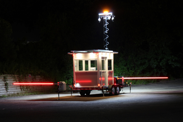 Mobile Guard Station Night Barrier Arms Down