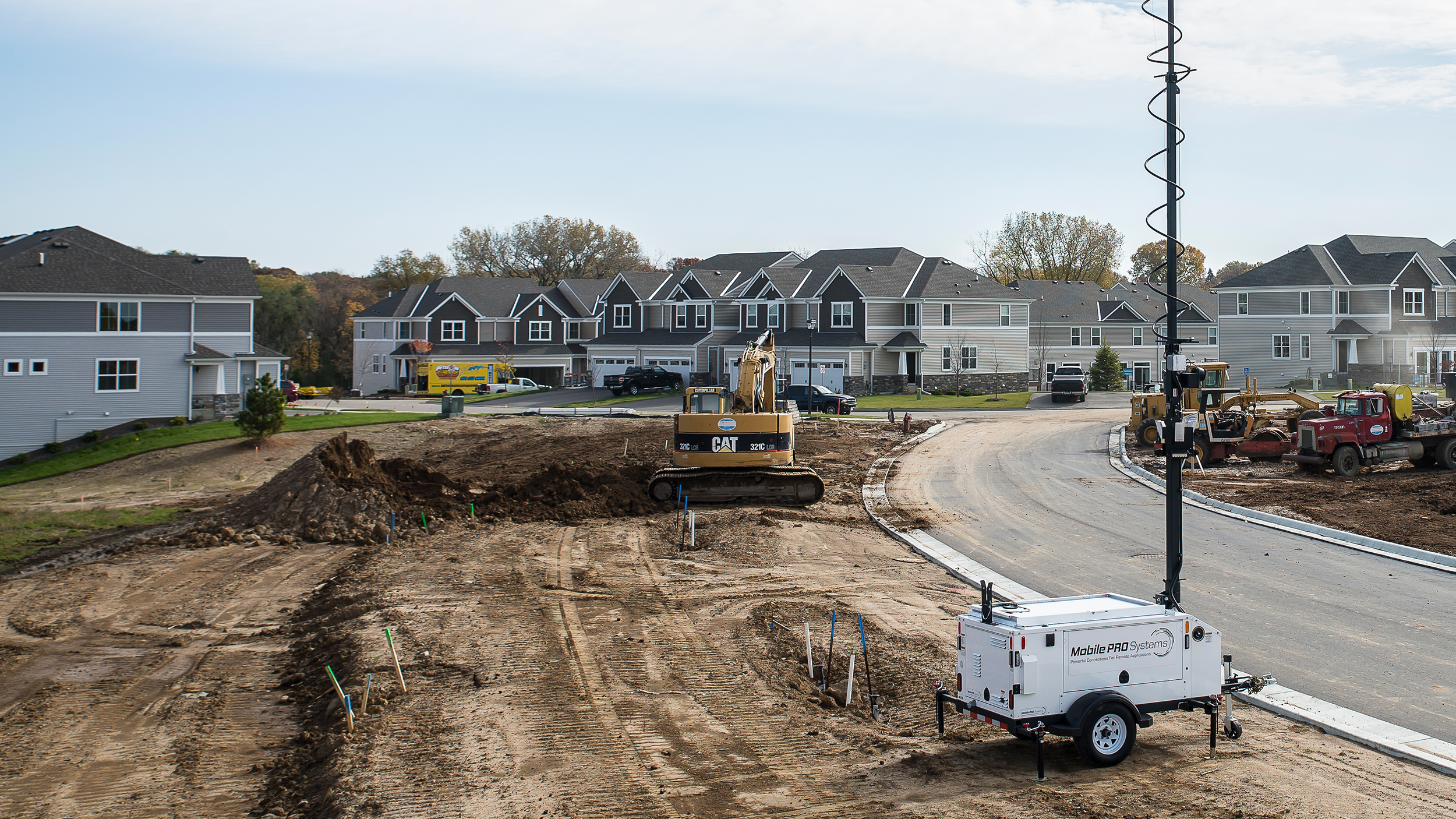 Commander Trailer at Construction Site