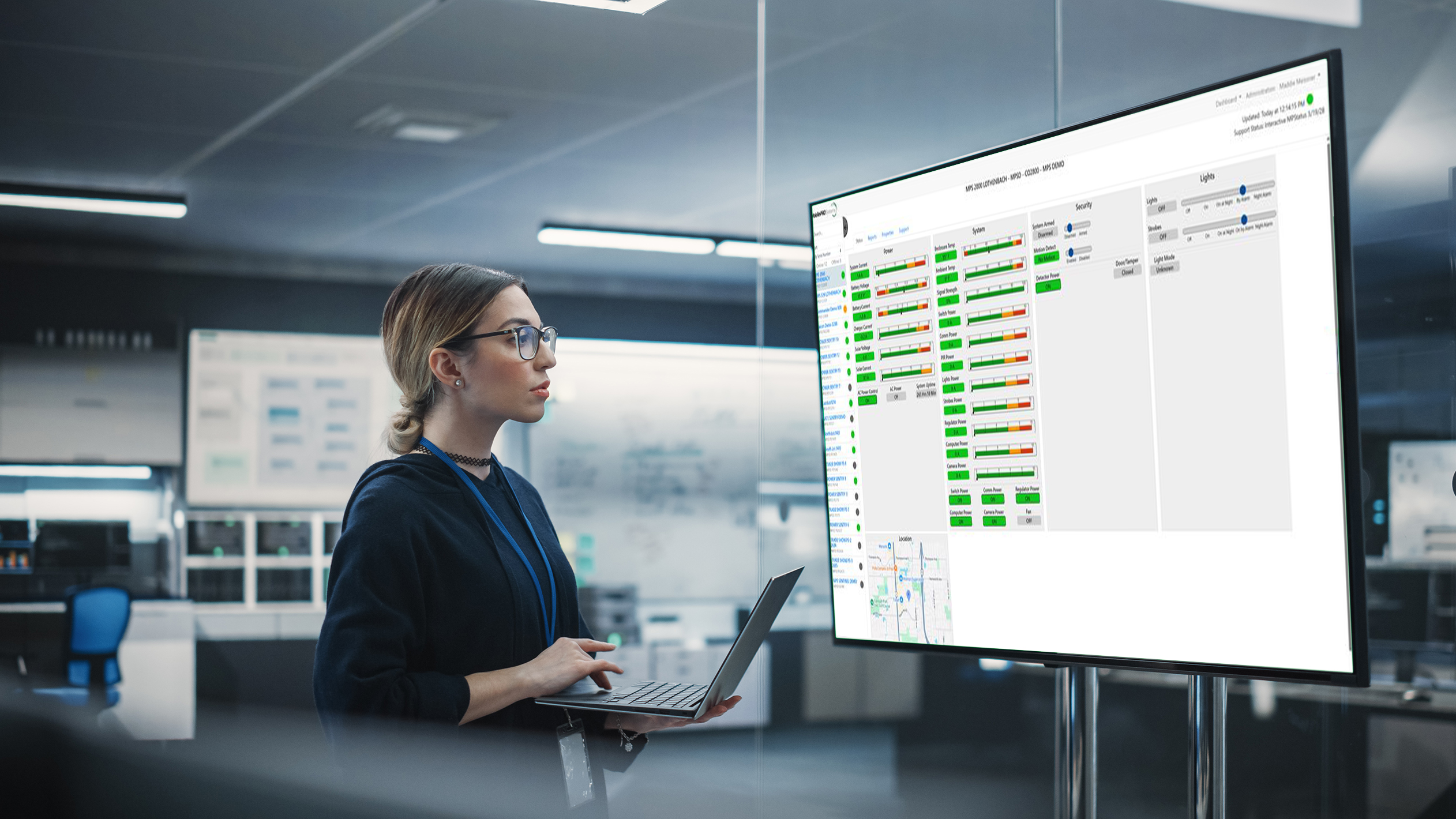 MPStatus dashboard in use
