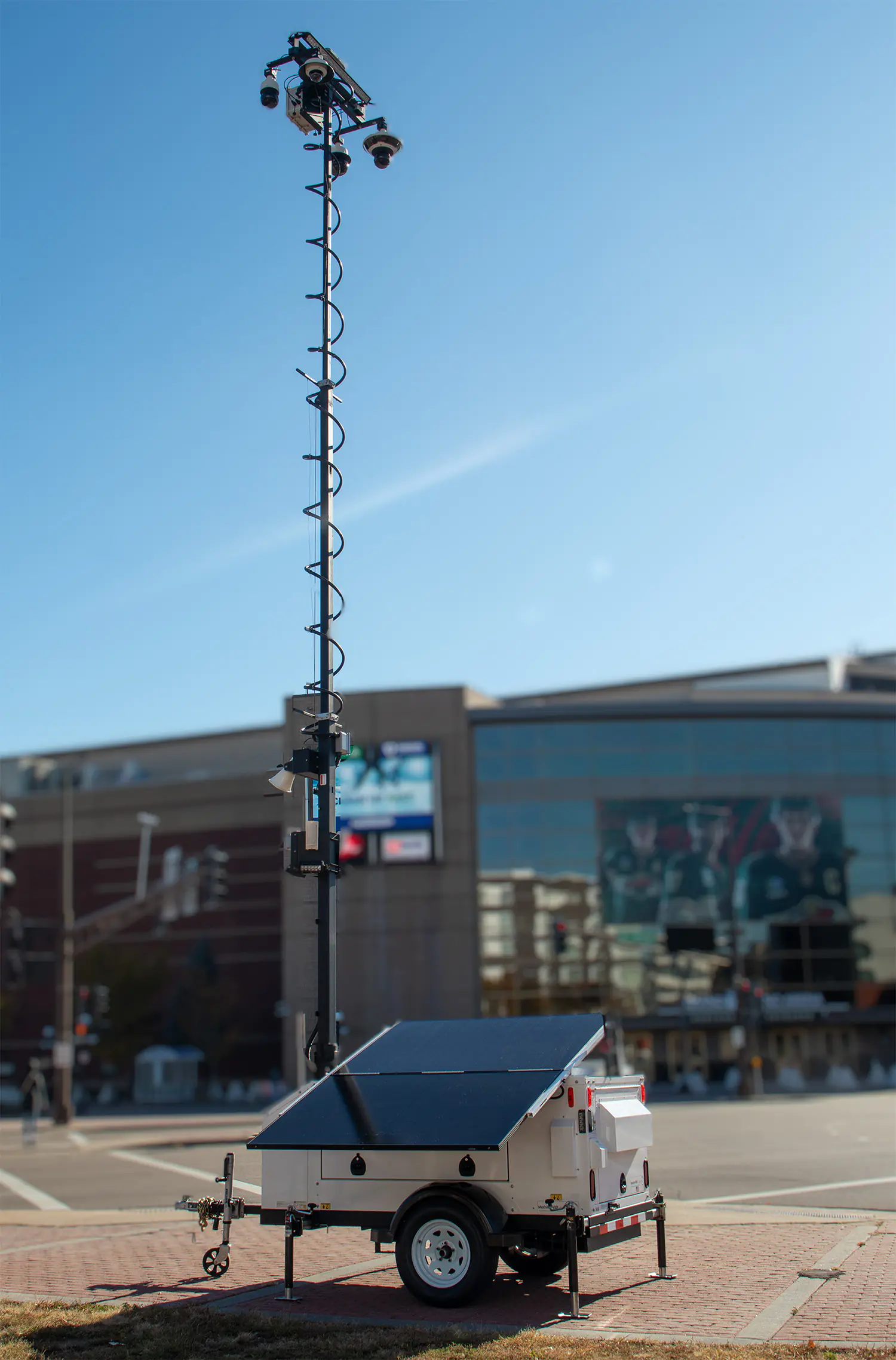 Commander Trailer outside sporting event